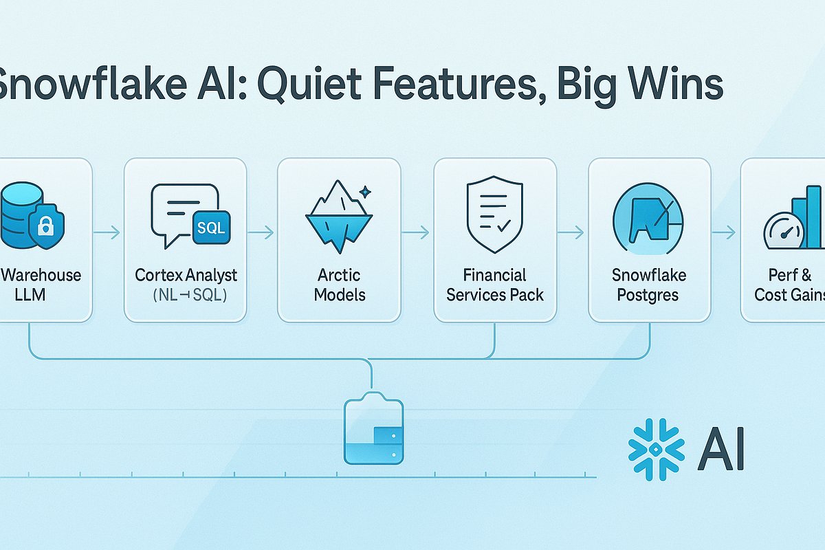 mmotohas's tweet card. Seven under-the-radar capabilities — quiet, practical AI that lives where your data already is and actually ships to production.