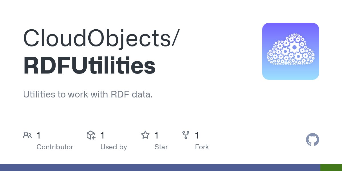 CloudObjectsIO's tweet card. Utilities to work with RDF data. Contribute to CloudObjects/RDFUtilities development by creating an account on GitHub.