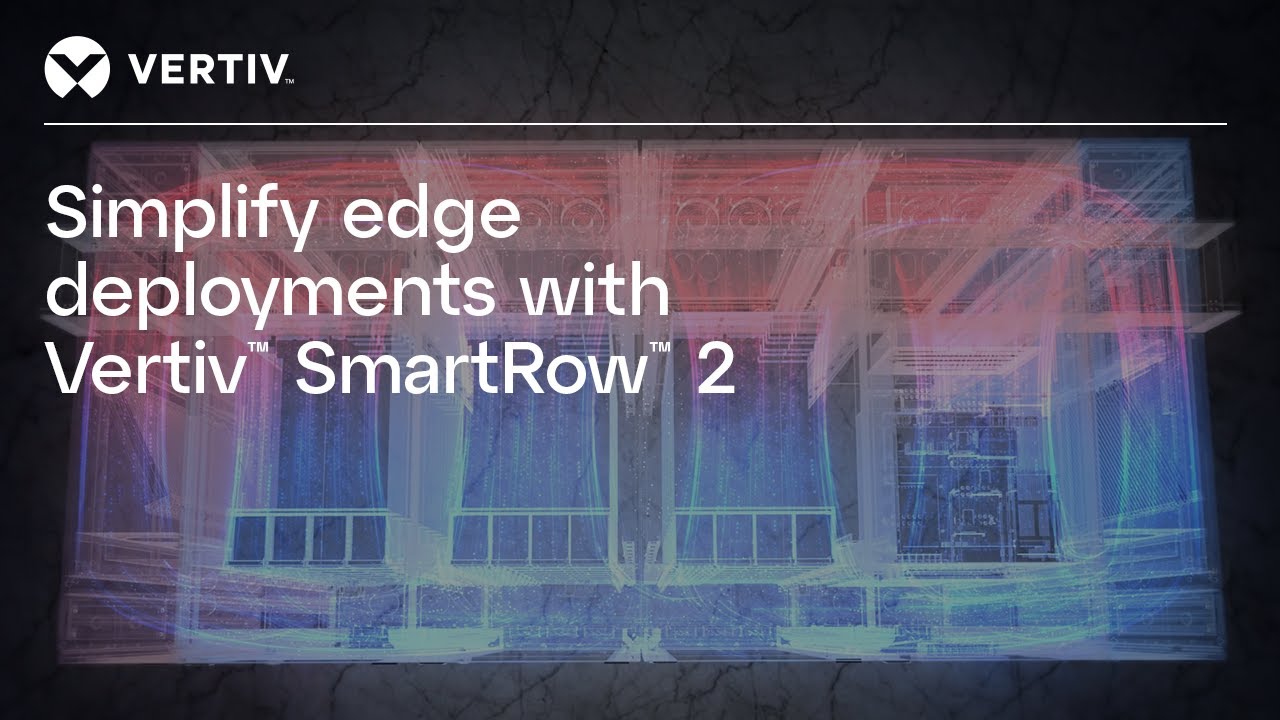 VertivAP's tweet card. Simplify Edge Deployments with Vertiv™ SmartRow™ 2, the all-in-one...