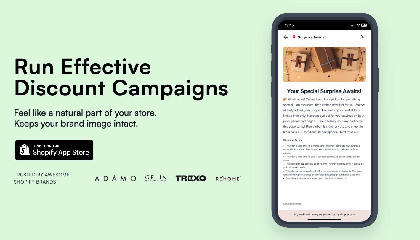 growth_suite's tweet card. Shopify mağazanızda satışlarınızı artırmanın etkili yollarından ziyaretçilerinize zaman limitli indirim teklifleri sunmaktır. Bu yazımızda sizlerle Shopify