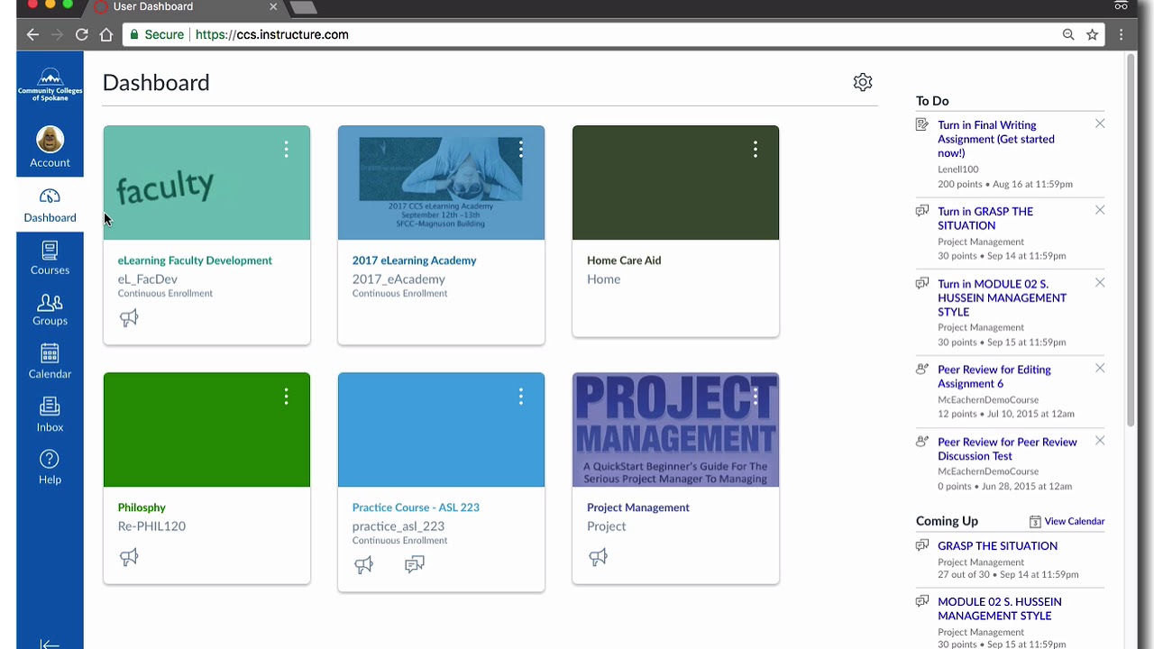 SpokaneColleges's tweet card. Canvas LMS - Student Orientation Tour