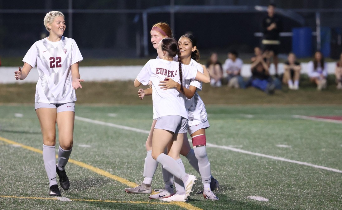 EurekaRedDevils's tweet card. EUREKA, Ill. – The Eureka women’s soccer team delivered a dominant performance Tuesday night at McKinzie Field, earning a 6-0 victory over Andrews, the program’s largest victory since 2021.