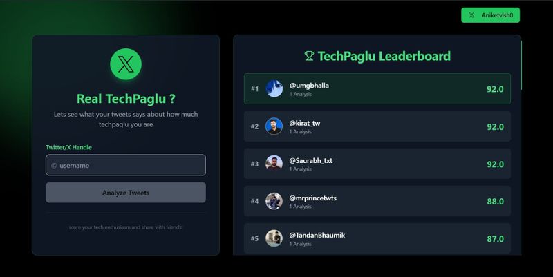 Im__Utkarsh's tweet card. Calculate your tech enthusiasm score based on your tweets - share with your friends