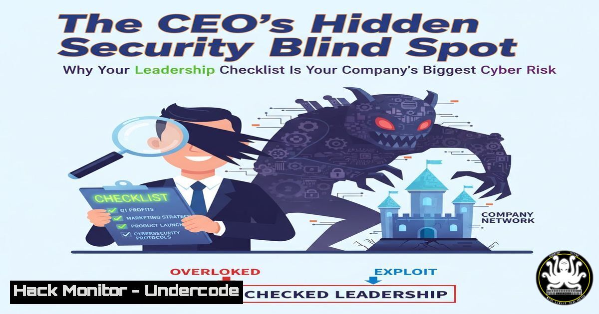 UndercodeUpdate's tweet card. The CEO's Hidden Security Blind Spot: Why Your Leadership Checklist Is Your Company's Biggest Cyber Risk - "Undercode Testing": Monitor hackers like a pro.