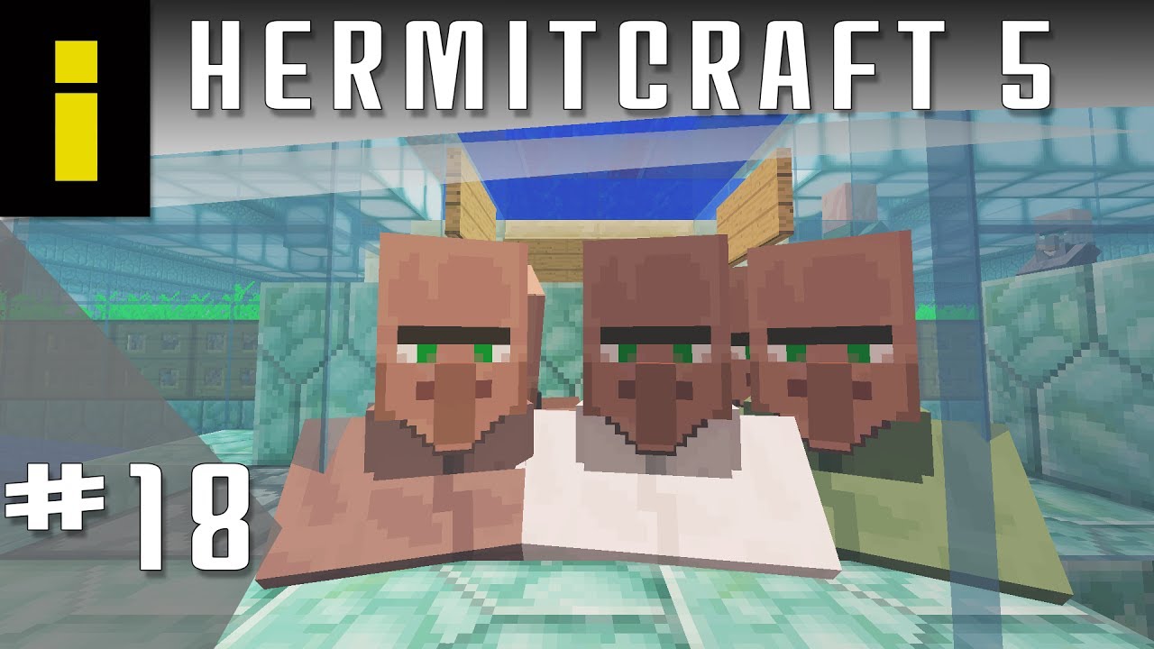 CodeMonkeyATL's tweet card. Minecraft HermitCraft Season 5 | Episode 18: Double Infinite Villager...