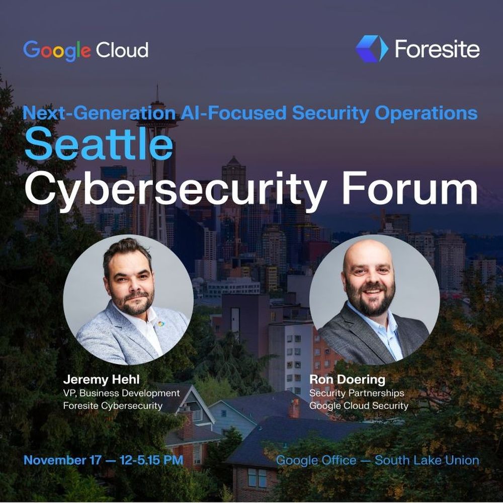 ttakanas's tweet card. Join Google and Foresite in Seattle on Monday, November 17th for a cybersecurity event focused on next-generation AI-Focused Security Operations. Hear from industry leaders, attend a Customer...