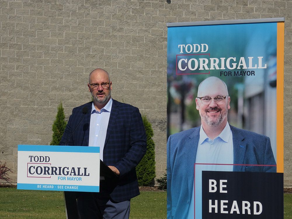 PrGeorgePost's tweet card. Election 2022: Todd Corrigall, Chamber of Commerce CEO, announces mayoral campaign