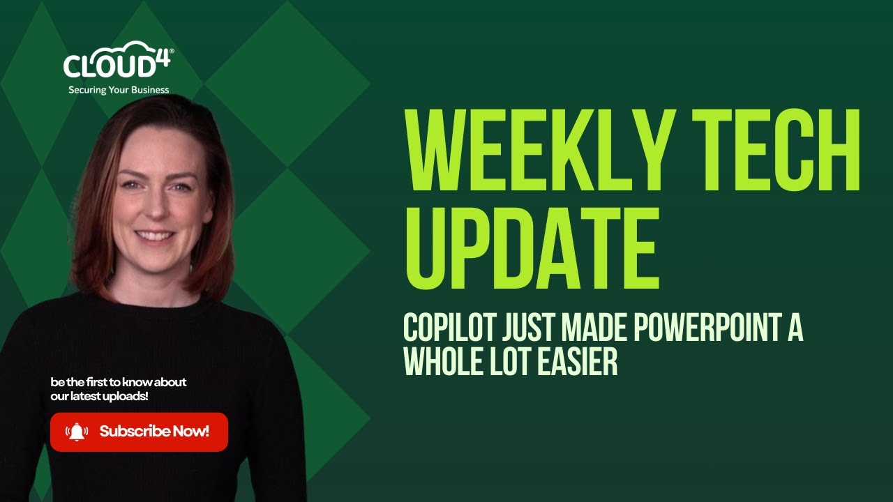 cloud4tech's tweet card. Weekly Tech Update: Copilot just made PowerPoint presentations a...
