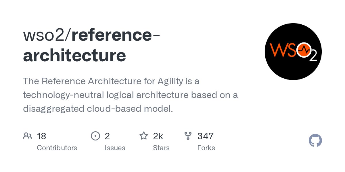 nzicecool's tweet card. The Reference Architecture for Agility is a technology-neutral logical architecture based on a disaggregated cloud-based model. - wso2/reference-architecture