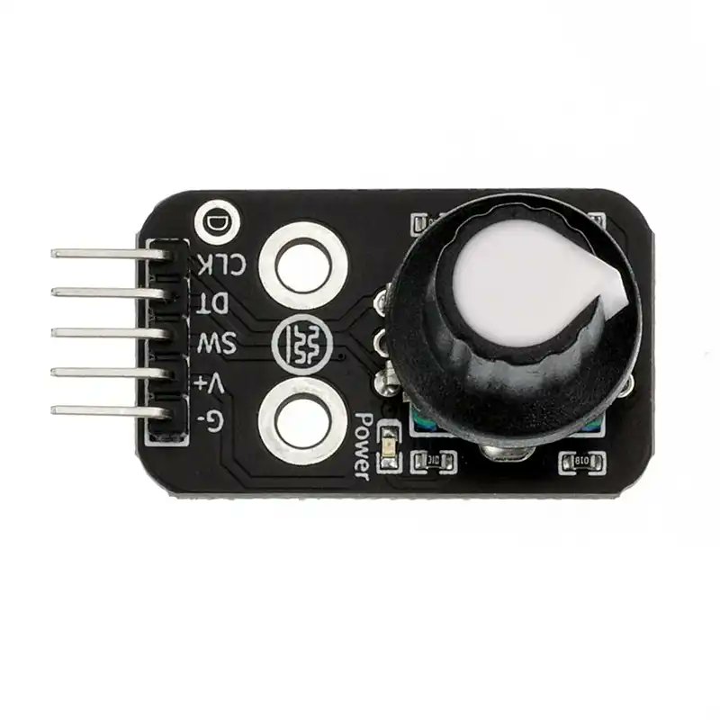 Cmxelcs's tweet card. This Rotary Encoder compatible with arduino ide programming. Working Voltage:DC 3.3-5.5V. Connection Pin: 2.54mm 5 Pin Connector. Installation Hole:Dia:3mm,Distance:10mm. Module Size:3.8*2*3cm