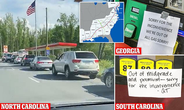 JackPosobiec's tweet card. Motorists from Florida to Virginia on Monday night were complaining that gas stations were empty, as a consequence of the shutdown of the 5,500-mile Colonial Pipeline.
