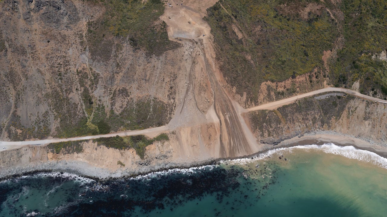 arynbraun's tweet card. California’s Highway 1 is crumbling into the ocean