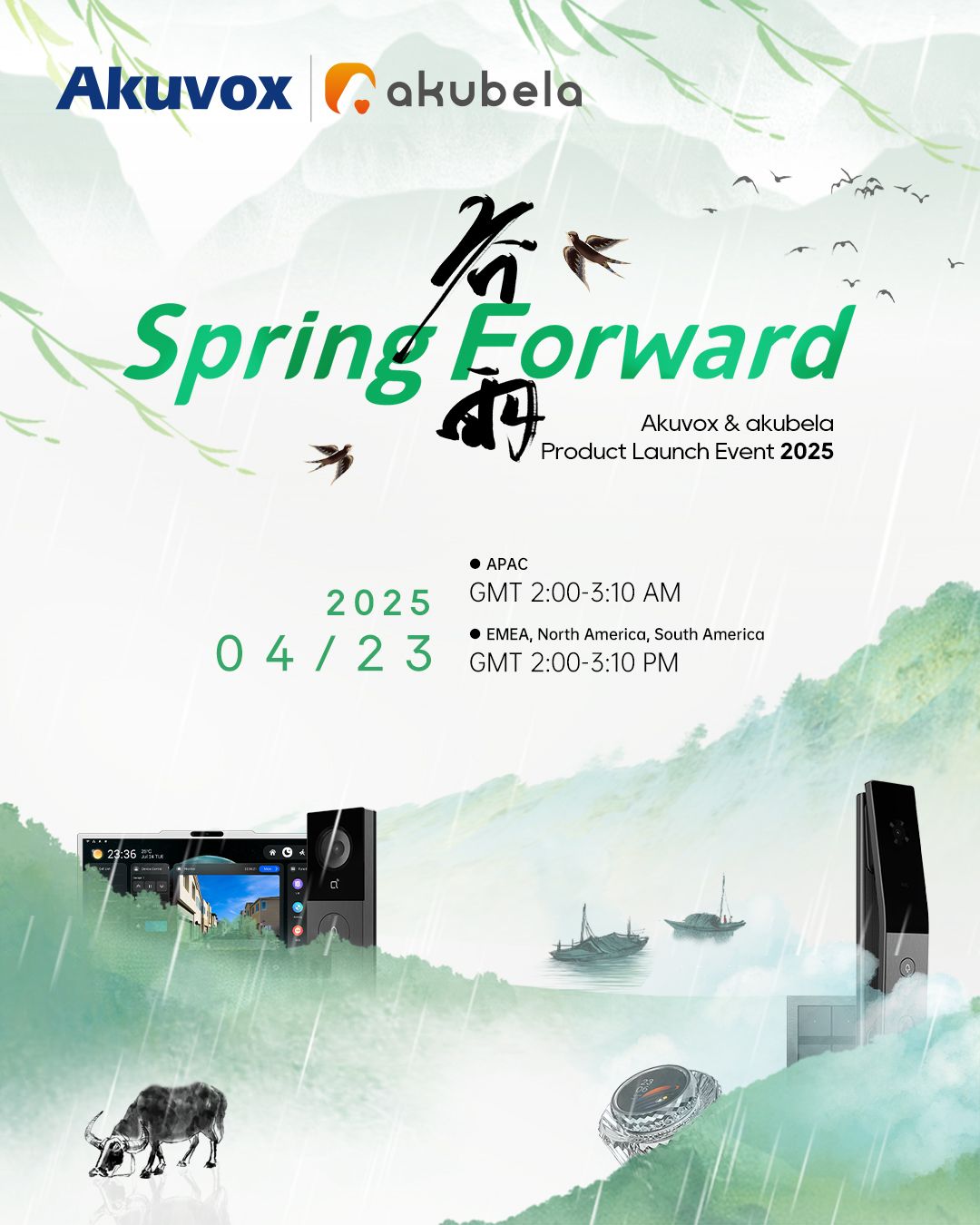 AkuvoxHelp's tweet card. 𝐒𝐏𝐑𝐈𝐍𝐆 𝐅𝐎𝐑𝐖𝐀𝐑𝐃 𝐋𝐀𝐔𝐍𝐂𝐇 𝐄𝐕𝐄𝐍𝐓 𝟐𝟎𝟐𝟓 We’re pleased to invite our valued partners to the Akuvox & akubela Product Launch on April 23rd, 2025. Register and stream to explore our...