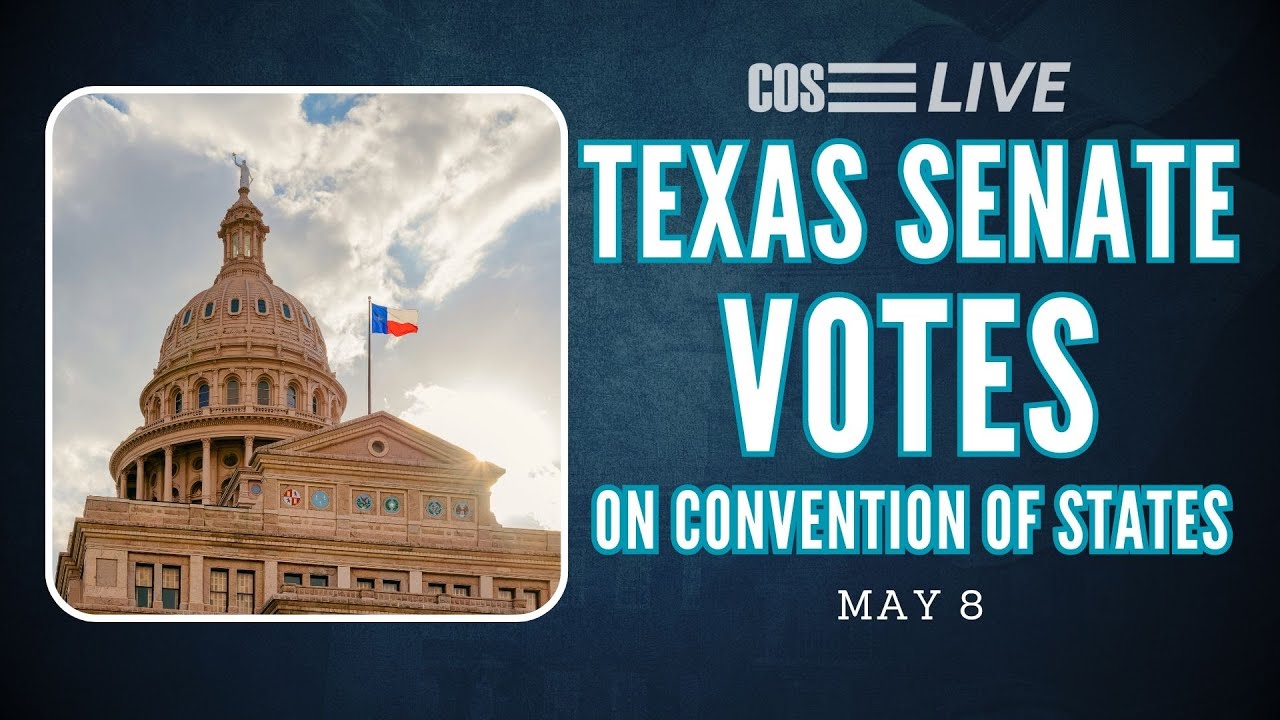 COSProject's tweet card. Texas Senate Votes on Convention of States | COS LIVE
