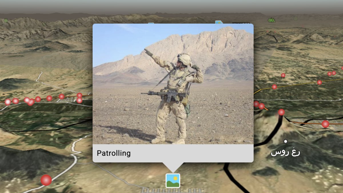 TaskandPurpose's tweet card. An interactive map of Afghanistan, Project Athena is an archive to which veterans can upload photos, chronicling the war as they lived it.