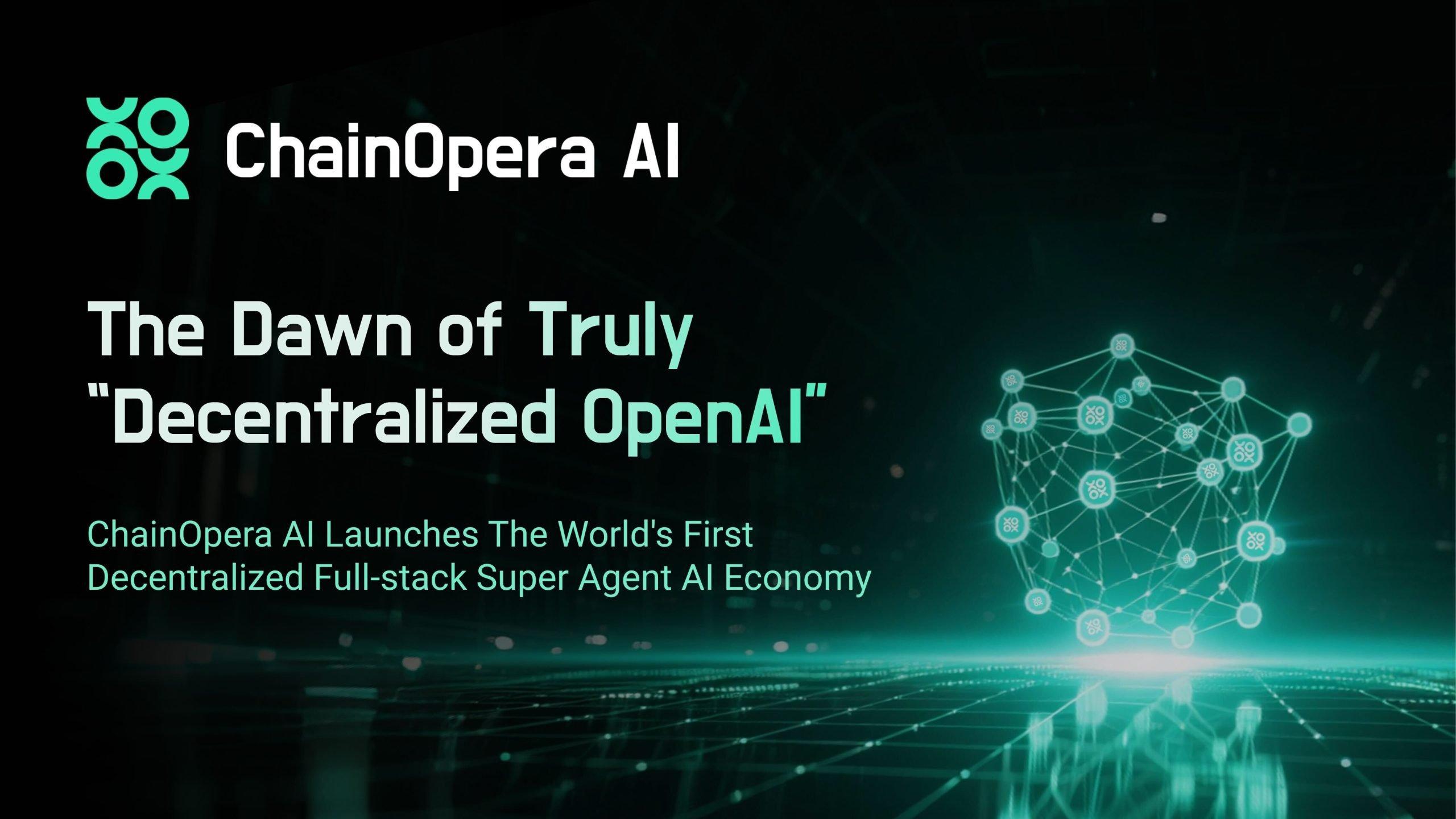 ChainOpera_AI's tweet card. PALO ALTO, CA – ChainOpera AI, the blockchain L1 and full-stack AI operating system powering a next-gen super agent network, is now officially live.
