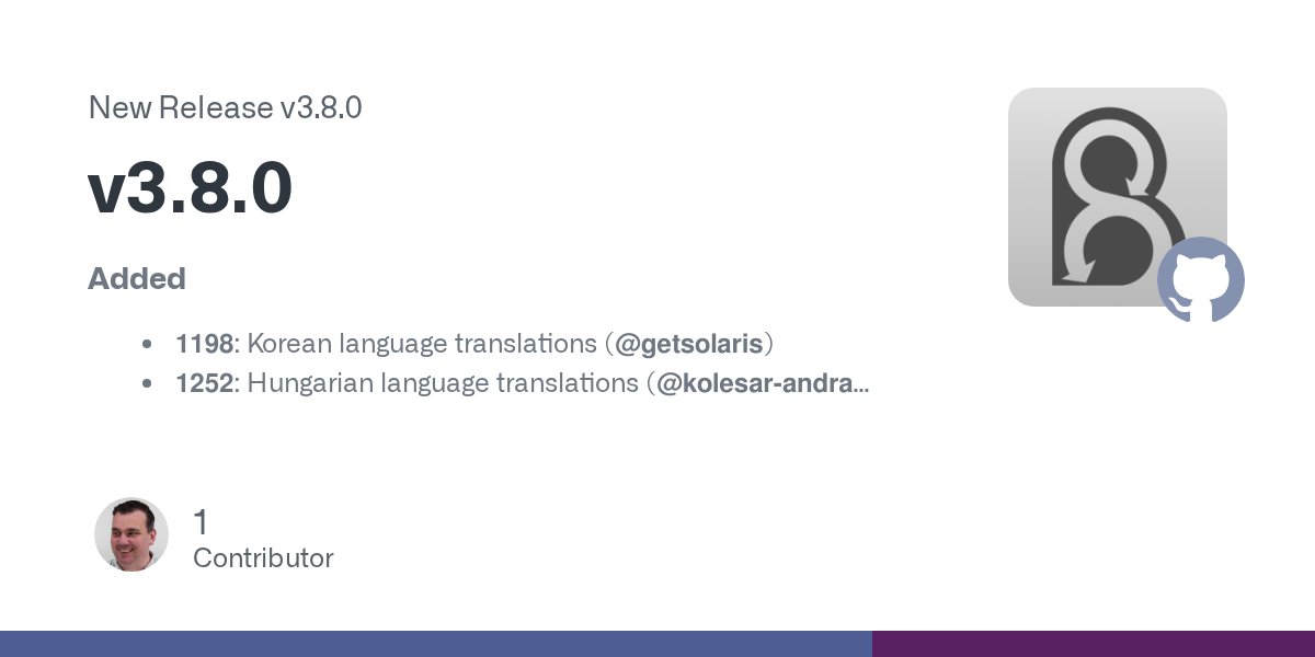 CiaranMcNulty's tweet card. Added 1198: Korean language translations (@getsolaris) 1252: Hungarian language translations (@kolesar-andras) 1217: Bulgarian language translations (@toni-kolev) 1322: Feature title as classname ...