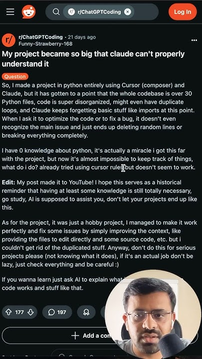 vatsal_n_shah's tweet card. AI Coding Tools: Great for Small Projects, But What About Big Ones?