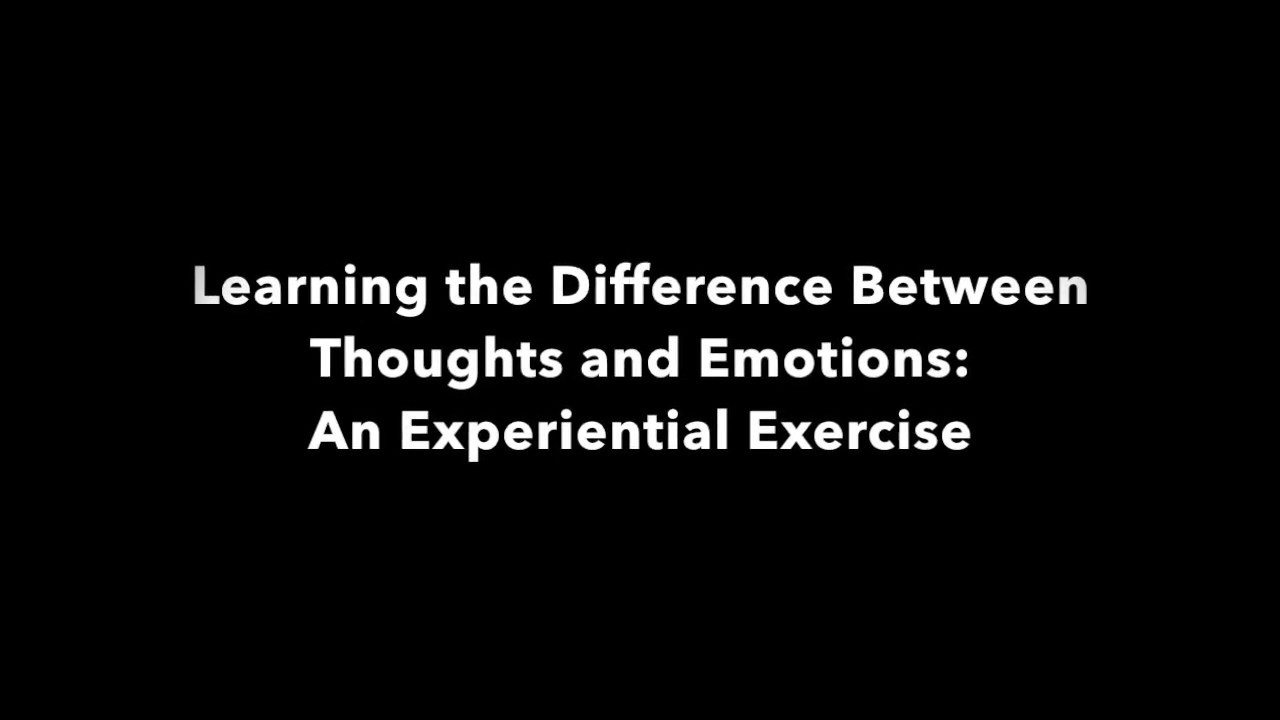 HilaryJHendel's tweet card. The Difference Between Thoughts and Emotions: An Experiential Exercise