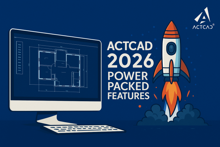 IntelliCAD's tweet card. ACTCAD 2026, powered by IntelliCAD 14, introduces a modern Black UI, faster performance, new features and usability improvements.