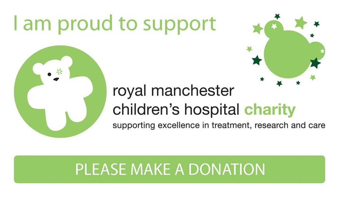 WePrintDesign's tweet card. Help Lee Middleton raise money to support Manchester Foundation Trust Charity