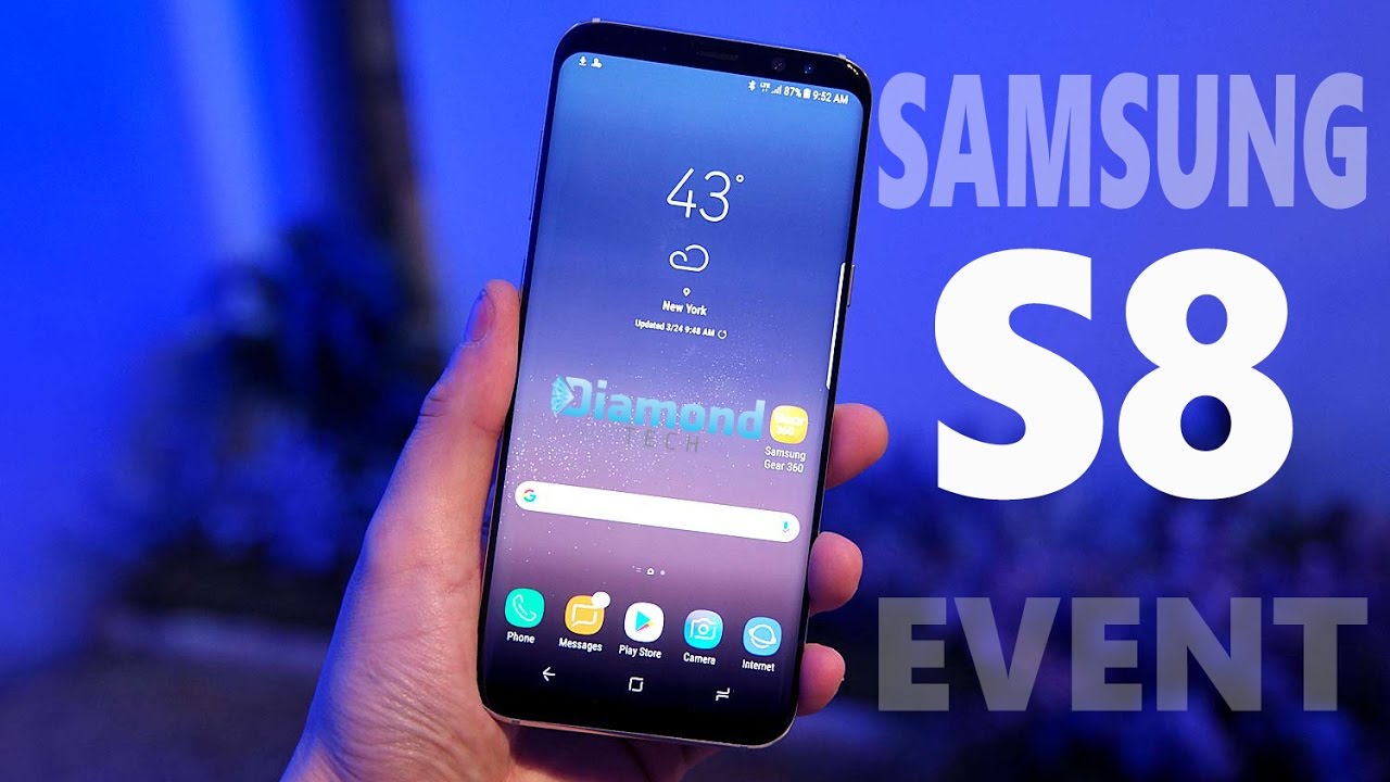 Diamondtechh's tweet card. Samsung’s Galaxy S8 event in 10 minutes highlighted!