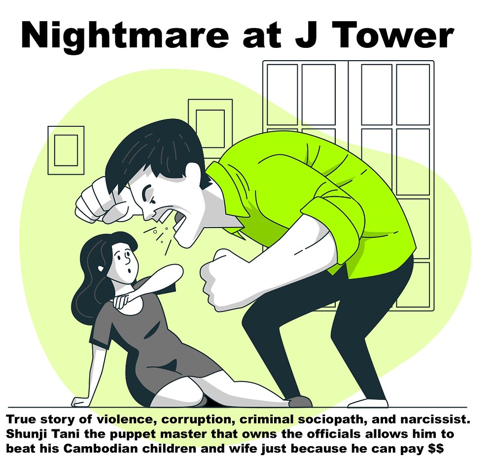 onsoku2x2's tweet card. Shunji Tani can freely beat his wife, children, and even employees, forcing sexual encounters upon female employees.