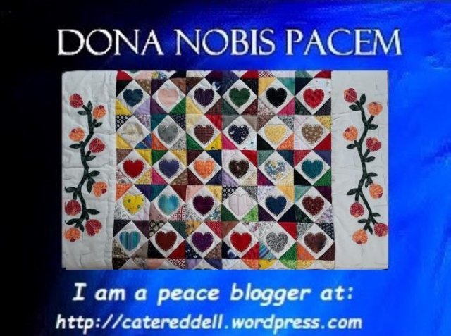 BlogBlast4Peace's tweet card. (Grant Us Peace) When I was thinking about what I would write today for BlogBlast4Peace, my mind kept coming back to this unfinished quilt on the image above. It seems to symbolize how I am thinkin…