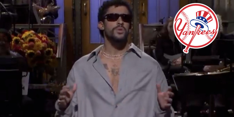 JackPosobiec's tweet card. Bad Bunny remained seated during the performance of “God Bless America.”