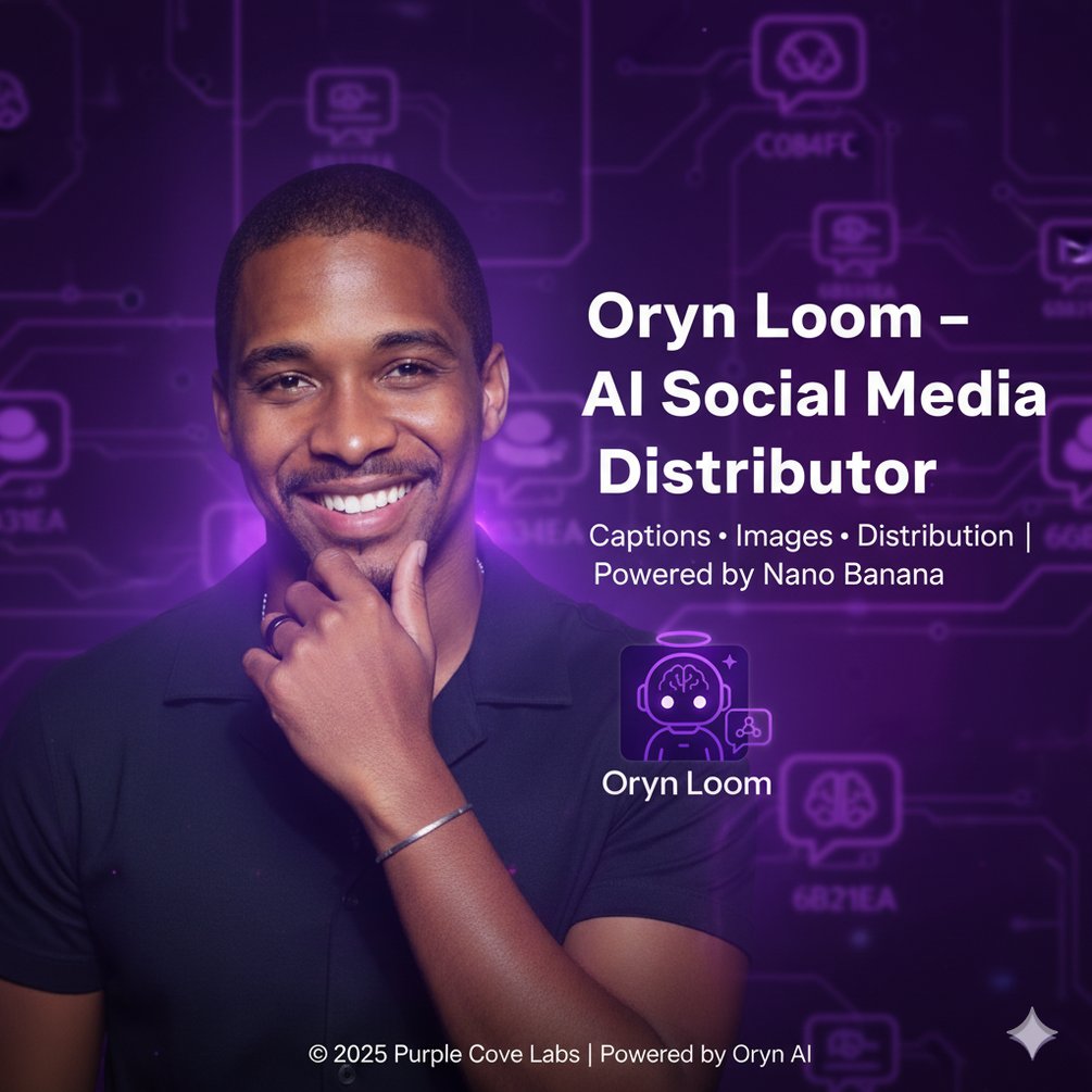 TheCodeMagi's tweet card. 🟣 Oryn Loom is a ready-to-run n8n workflow that turns a single caption into a complete, social-ready package.With just one Tally form submission, Oryn Loom:✨ Normalizes your input (email, caption,...
