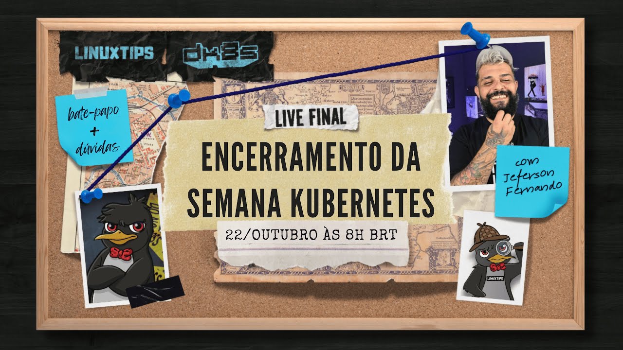 badtux_'s tweet card. LIVE - Próximos passos na semana do Kubernetes!