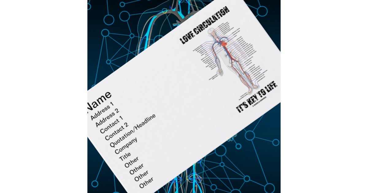 wordsandunwords's tweet card. Those who work in the medical field will enjoy introducing themselves with circulatory system attitude with these customizable business cards featuring the circulatory system, along with all key...
