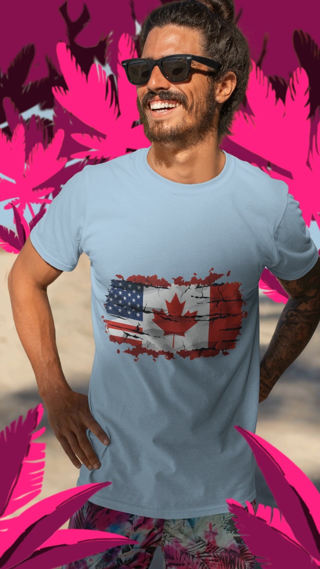 Design_Hub45's tweet card. Shop with expert advice from suana in their latest video Vintage Retro Canadian Maple Leaf Canada USA flag Patriotic.