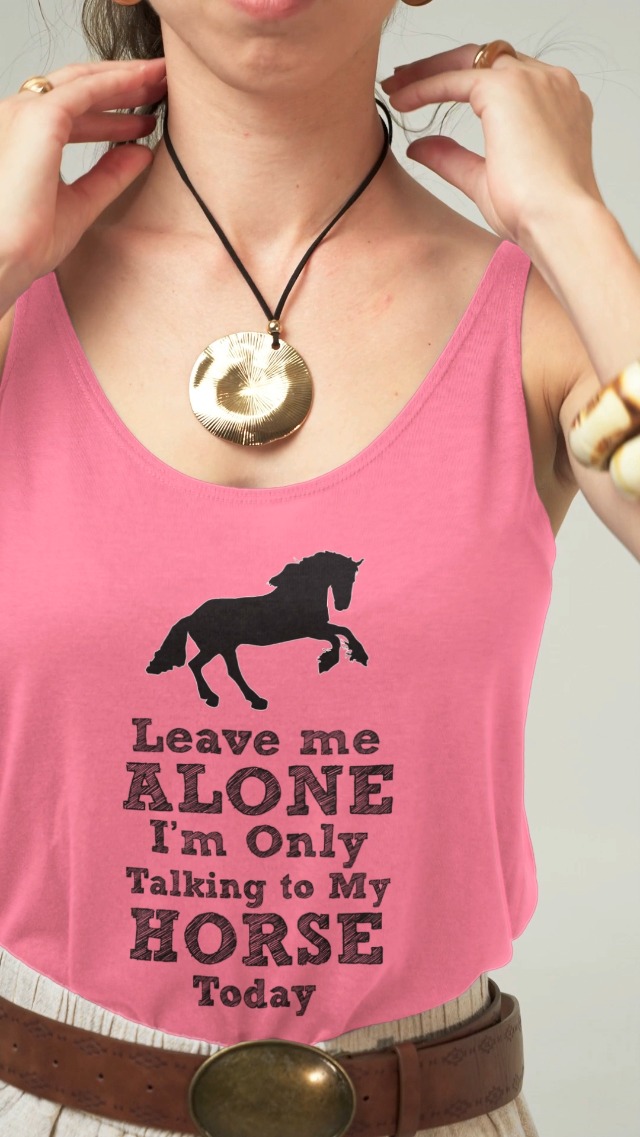 Design_Hub45's tweet card. Shop with expert advice from suana in their latest video Leave Me Alone I'm Only Talking To My Horse Today Tank Top.