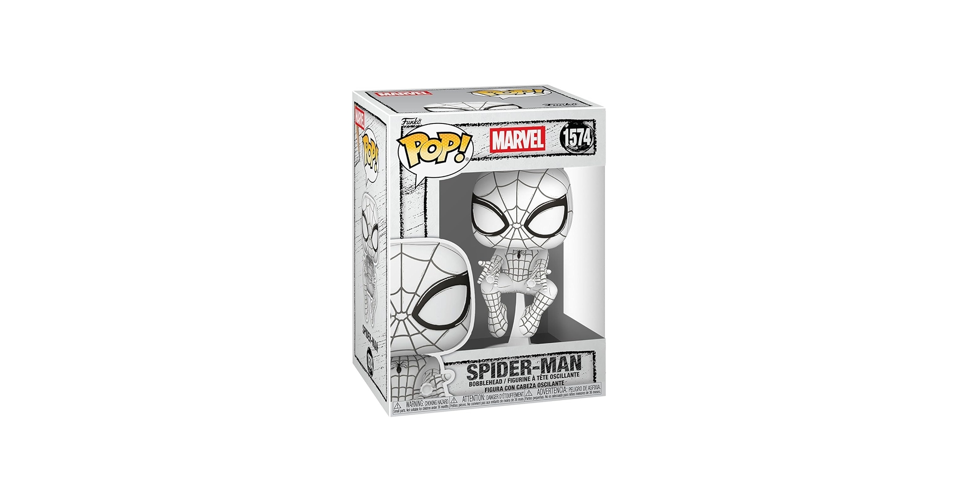 ToysTracker's tweet card. Give your collection a boost of heroism with POP! Spider-Man! This web-slinger has seemingly sprung off the comic book page in a charming sketched deco. Now, he’s ready to take his place on the team...