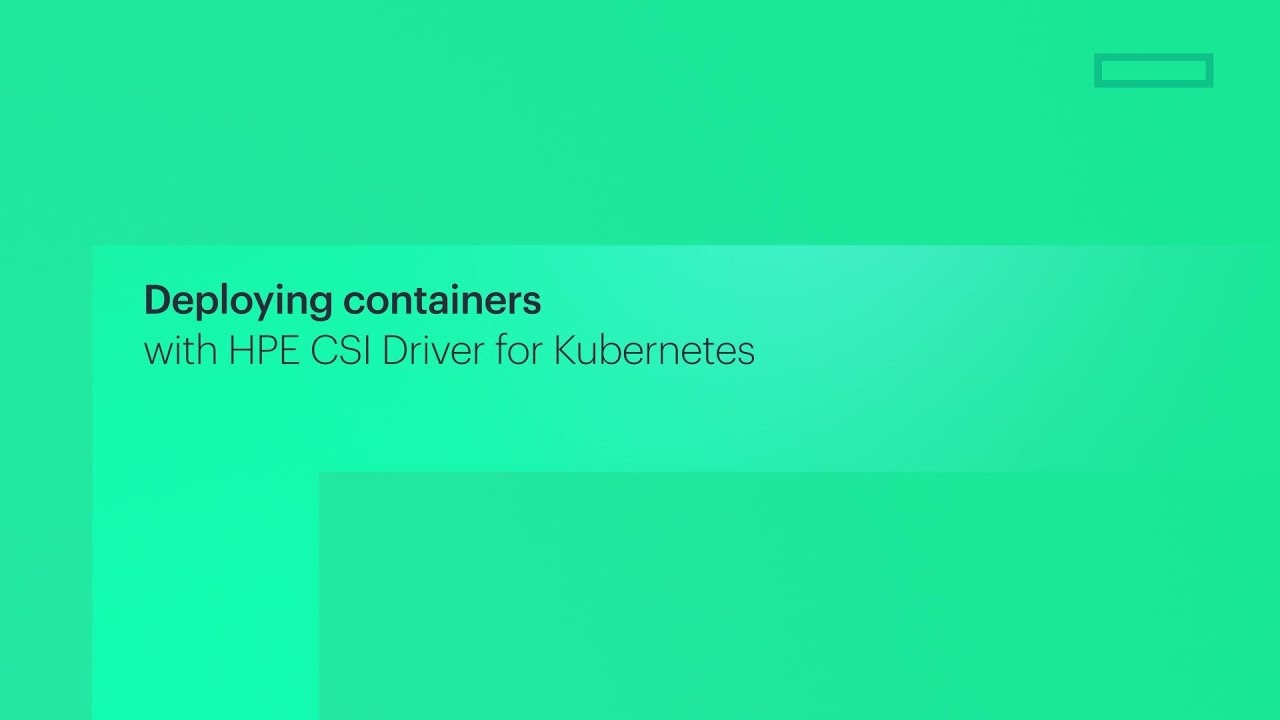 kimes_tech's tweet card. Deploying Containers with HPE CSI Driver for Kubernetes