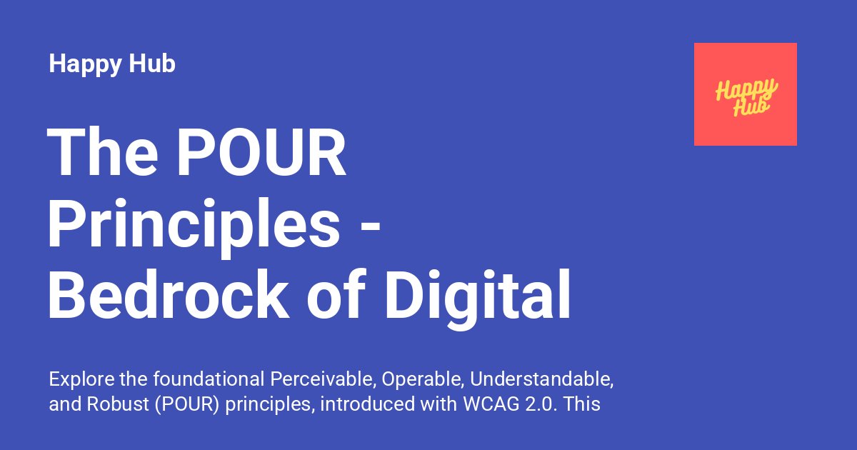 puneetkkala's tweet card. Explore the foundational Perceivable, Operable, Understandable, and Robust (POUR) principles, introduced with WCAG 2.0. This article clarifies each principle with practical examples, highlighting...