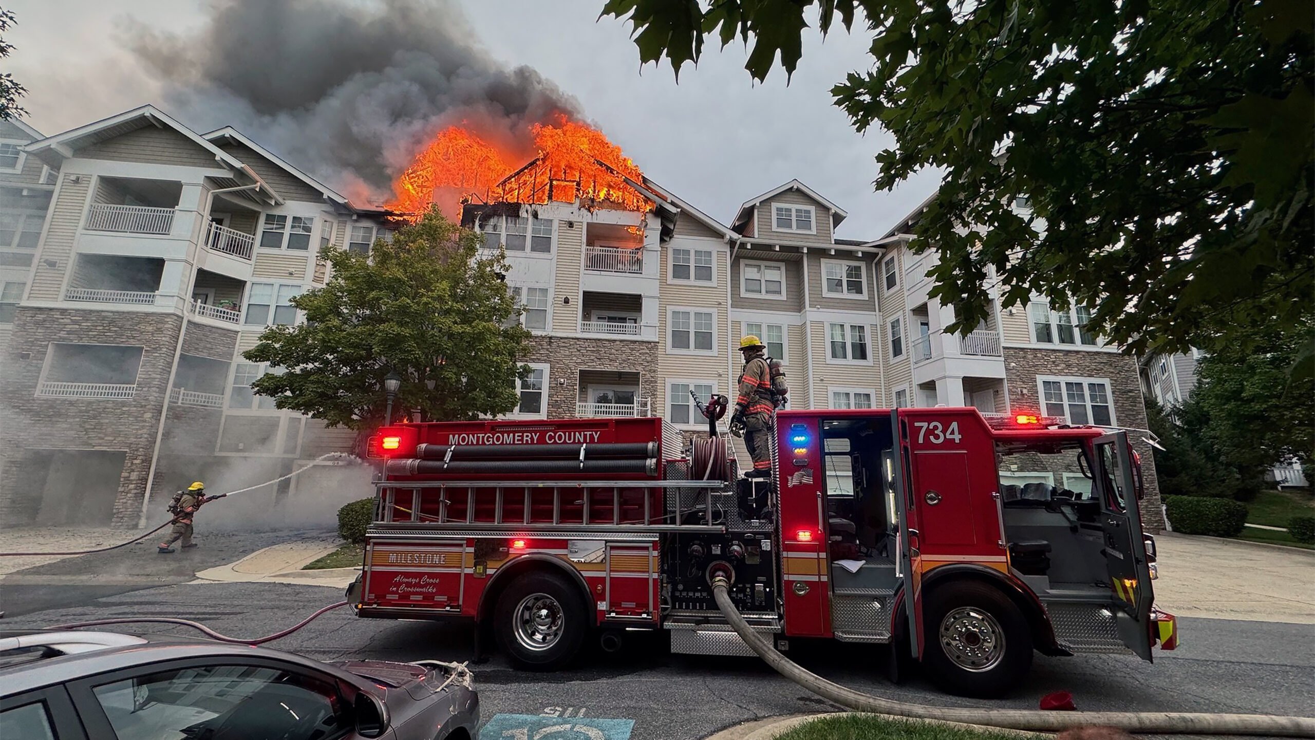 MHPartners's tweet card. Silver Spring housing nonprofit MHP and Montgomery County have announced a relief fund for families impacted by the Clarksburg apartment building fire last Saturday.