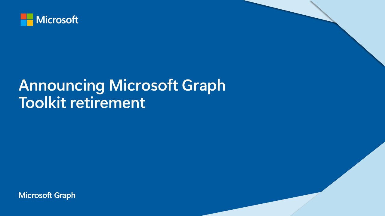 pwmather's tweet card. We are announcing the deprecation of the Microsoft Graph Toolkit (MGT). The retirement period begins September 1st, 2025 with full retirement planned for August 28th, 2026. Why we’re retiring this...
