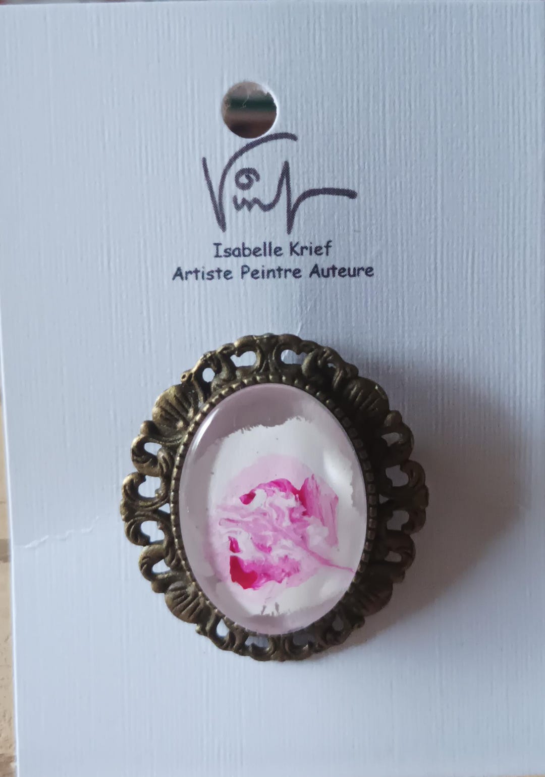 Isabellekrief's tweet card. This Brooches item is sold by BijouxPeintsEnFrance. Ships from France. Listed on Nov 5, 2025