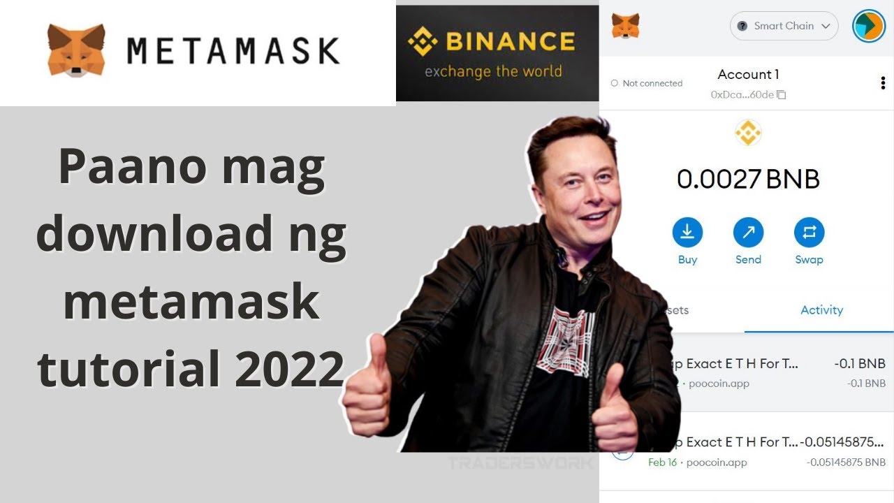 TradersWork's tweet card. How to download metamask tutorial tagalog 2022
