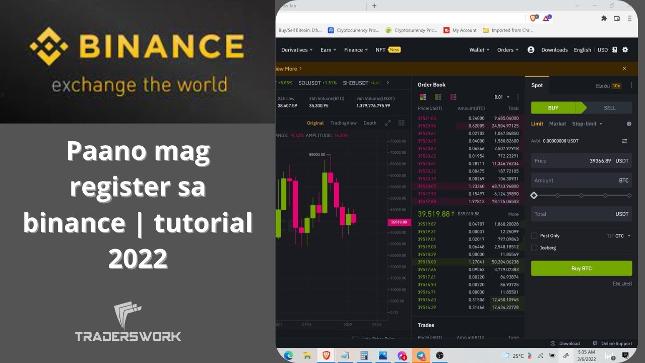 TradersWork's tweet card. Paano mag register sa binance | tutorial 2022