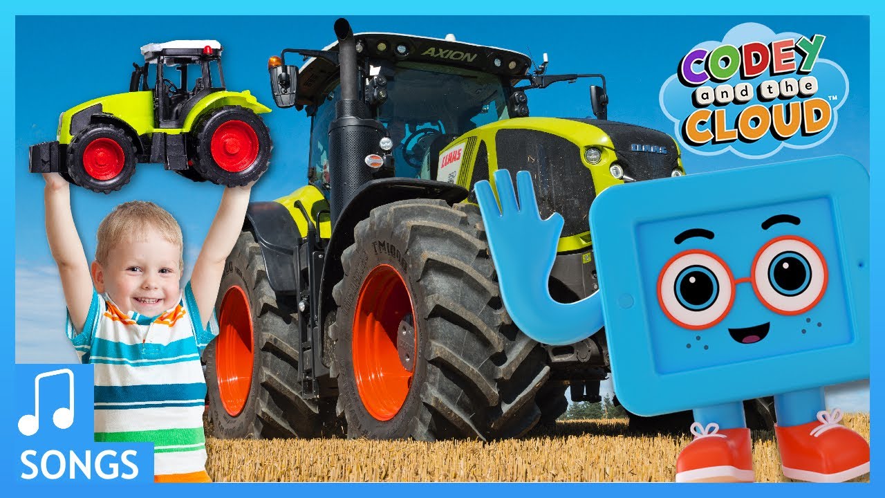 CodeyCloud's tweet card. Let The Toys Make Noise Song | Real Tractors, Fire Trucks and Diggers...