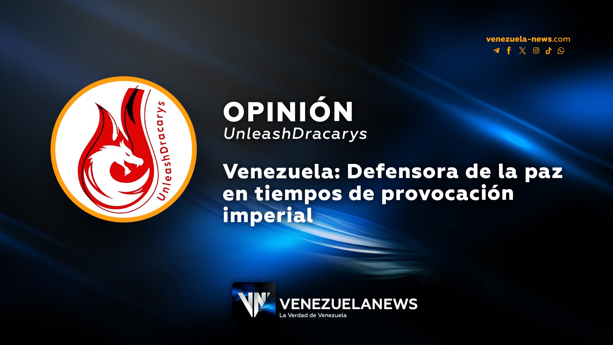 AgenciaVNews's tweet card. En un mundo marcado por tensiones geopolíticas y agendas de dominación, Venezuela reafirma su compromiso inquebrantable con la Paz.