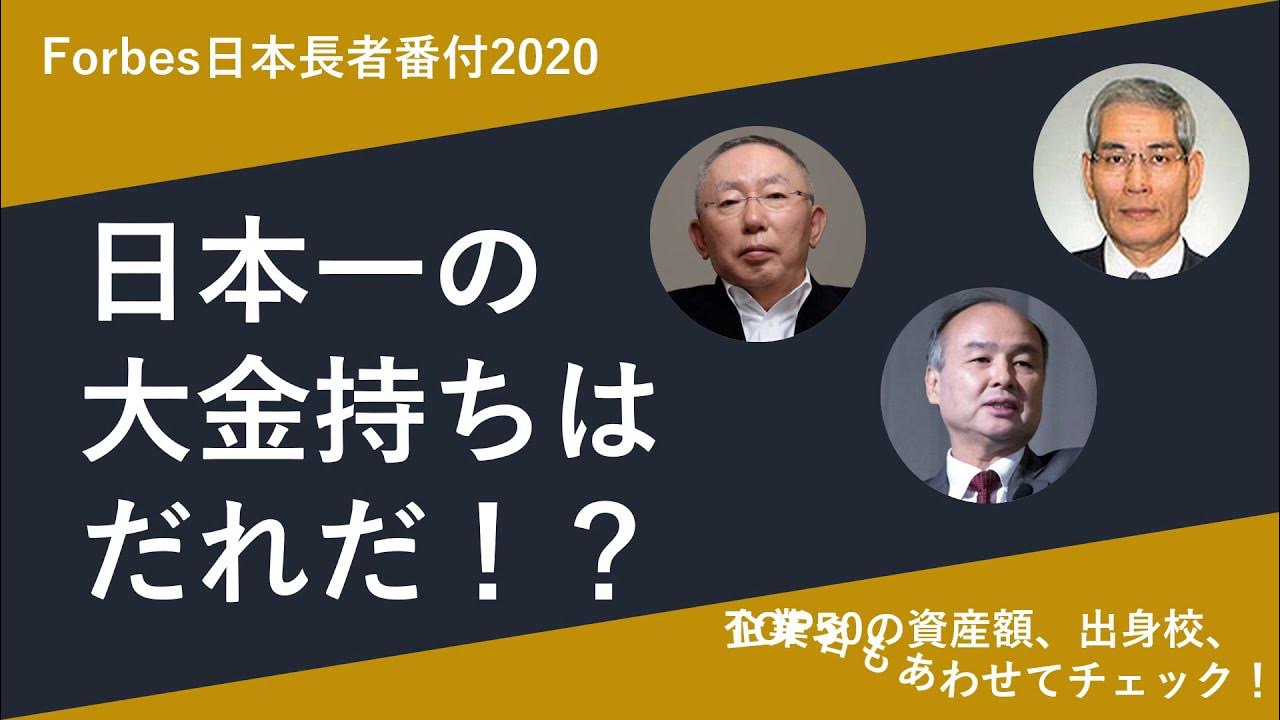 moku_datageek's tweet card. 【日本長者番付2020】日本一のお金持ちは誰だ？【ビッグマック55億個分】JAPAN’S RICHEST RANKING TOP 50