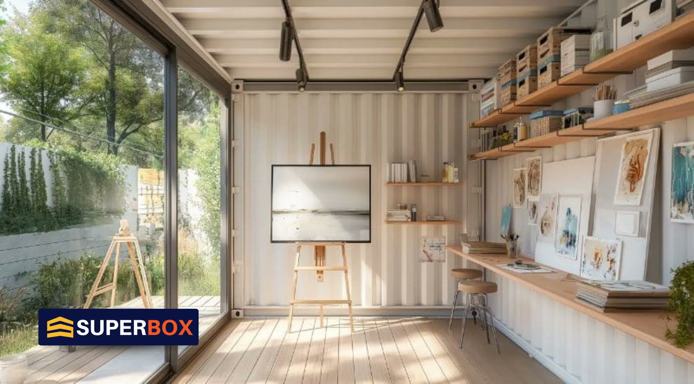 SuperBox_US's tweet card. Learn how to convert a shipping container into a functional studio space with this step-by-step guide. Affordable, customizable, and creative solutions for any project!