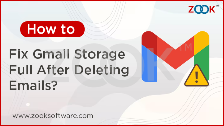 ZOOKSoftware's tweet card. Check out best solution to fix why Gmail storage showing full even after deleting everything. Fix the issue of Gmail is out of space by using pro solution.