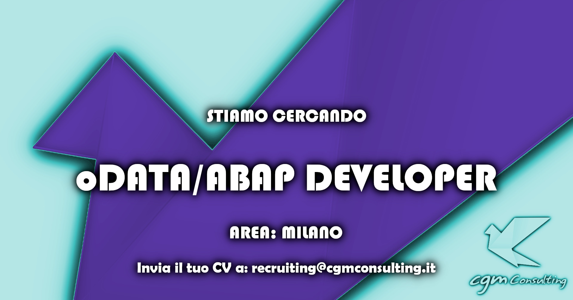 CGMConsulting's tweet card. CGM Consulting ricerca oData/ABAP Developer a Milano con almeno due anni di esperienza da assumere per un progetto.