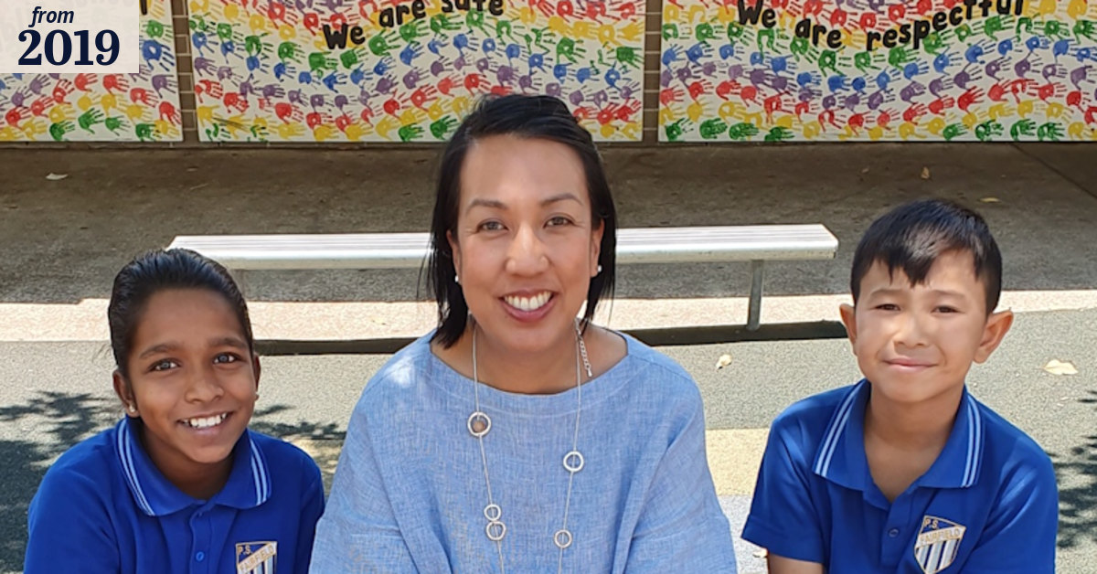 TESOLoz's tweet card. Working with students from refugee backgrounds is one of the most rewarding roles a teacher can have, says Cindy Valdez-Adams.