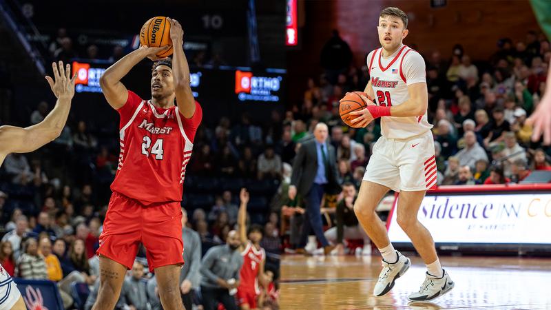 MaristMBB's tweet card. Matt McCool & Jackson Price to be Honored Sunday Afternoon